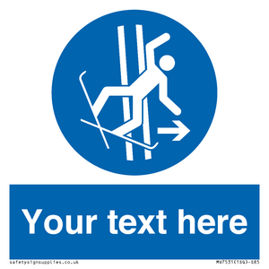 Custom Immediately leave the tow-track in the event of falling